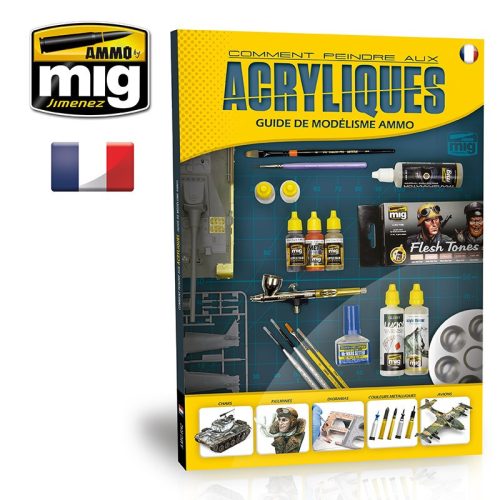 A.MIG-6042 GUIDE DE MODÉLISME: COMMENT PEINDRE AUX ACRYLIQUES FRANÇAIS
