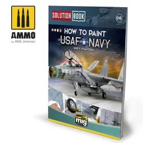   A.MIG-6509 USAF NAVY GREY FIGHTERS SOLUTION BOOK - MULTILANGUAL BOOK