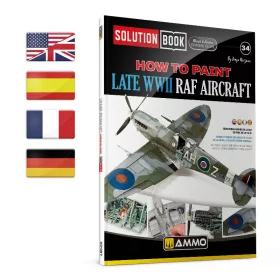   A.MIG-6536 SOLUTION BOOK 34 - BLACK EDITION - How to Paint Late WWII RAF Aircraft - MULTILINGUAL