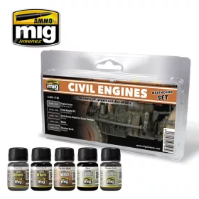 A.MIG-7146 CIVIL ENGINES WEATHERING SET