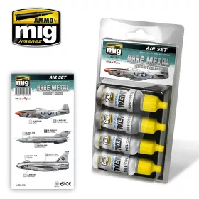 A.MIG-7216 BARE METAL AIRCRAFT COLORS akril festék szett
