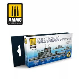 A.MIG-7258 German U-Boot WWII Set - akril festék szett