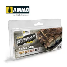  A.MIG-7302 DRYBRUSH Set Rust Colors - Rozsda színek szárazecseteléshez