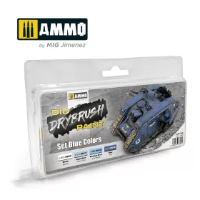   A.MIG-7303 DRYBRUSH Set Blue Colors - Kék színek szárazecseteléshez