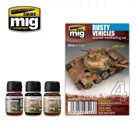   A.MIG-7403 Rozsdás járművek különleges hatás szett - RUSTY VEHICLES enamel weathering set