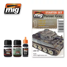   A.MIG-7407 Panzer szürke alap szett - PANZER GREY - STARTER SET