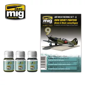   A.MIG-7422 WW II SOVIET AIRPLANES (panelvonal bemosó) - Green & Black camouflages