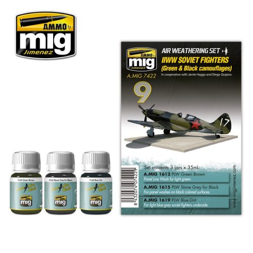 A.MIG-7422 WW II SOVIET AIRPLANES (panelvonal bemosó) - Green & Black camouflages