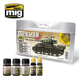 A.MIG-7427 FURY SHERMAN SET weathering készlet