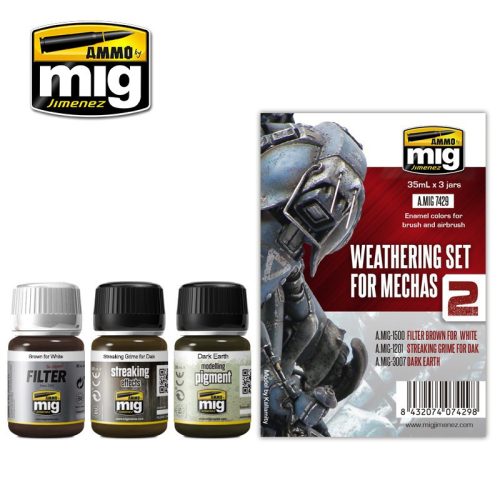 A.MIG-7429 WEATHERING SET FOR MECHAS