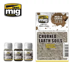   A.MIG-7441 CHURNED EARTH SOILS - Feltúrt Föld Sár Effekt Szett