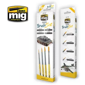   A.MIG-7602 Kezdő ecset készlet makettezéshez - STARTER BRUSH SET