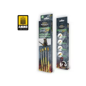   A.MIG-7620 Ecset készlet terep-szárazecseteléshez (wargaming) - AMMO WARGAMING UNIVERSE - DRY BRUSH Land Brush Set