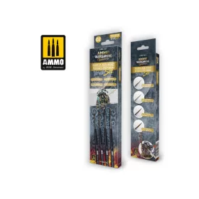   A.MIG-7621 Ecset készlet figurafestéshez (wargaming) - AMMO WARGAMING UNIVERSE - Marta Kolinsky Figures Premium Brush Set
