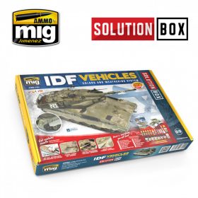   A.MIG-7701 IDF VEHICLES SOLUTION BOX - Festék és weathering készlet