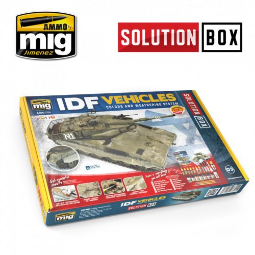 A.MIG-7701 IDF VEHICLES SOLUTION BOX - Festék és weathering készlet