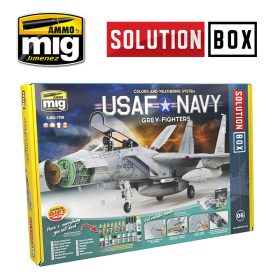   A.MIG-7709 USAF / NAVY GREY FIGHTERS SOLUTION BOX - Festék és weathering készlet