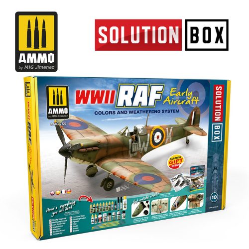 A.MIG-7722 SOLUTION BOX - WWII RAF Early Aircraft - Festék és weathering készlet