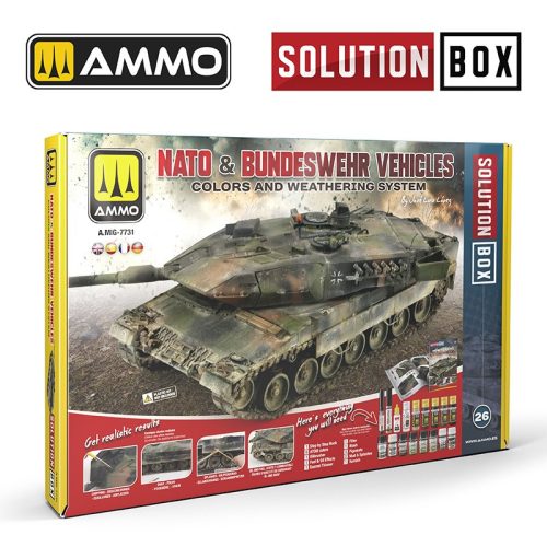 A.MIG-7731 SOLUTION BOX 25 - NATO & BUNDESWEHR Vehicles - Colors and Weathering System - Festék és weathering készlet