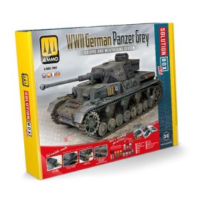   A.MIG-7907 SOLUTION BOX MINI #33 - WWII German Panzer Grey (Multilingual) - Festék és weathering készlet