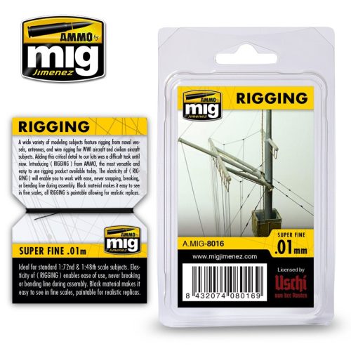 A.MIG-8016 Kötélzet, extra vékony 0,01 MM - RIGGING – SUPER FINE 0.01 MM