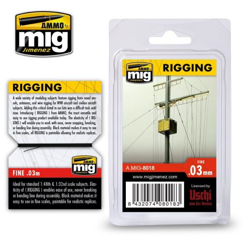 A.MIG-8018 Vékony kötélzet - 0,03 MM - RIGGING – FINE 0.03 MM