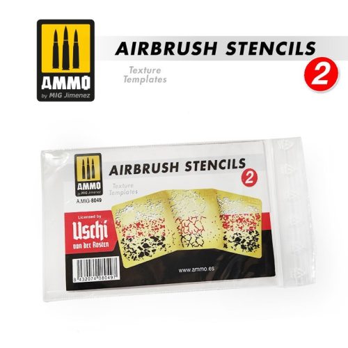 A.MIG-8049 Airbrush Stencils #2 - Stencilek, sablonok airbrush technikához