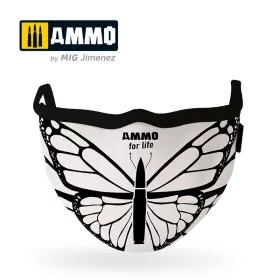   A.MIG-8074 Szájmaszk - AMMO for Life Face Mask "Butterfly" (Hygienic protective mask 100% polyester)