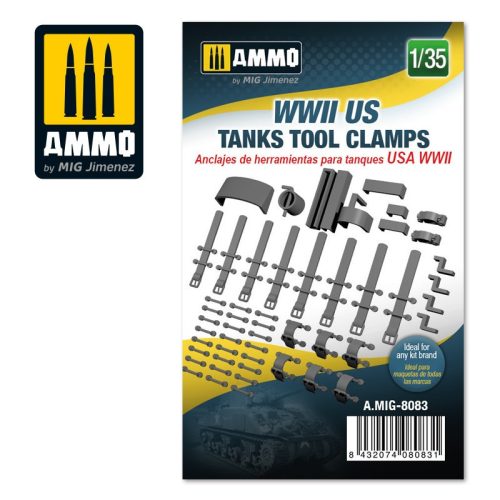 A.MIG-8083 Feljavító készlet: WWII US tanks tool clamps, scale 1/35