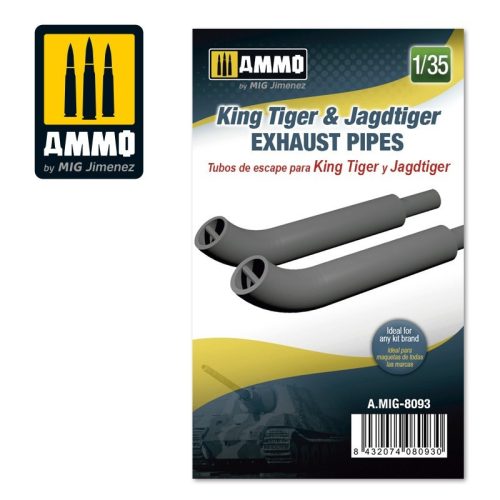 A.MIG-8093 Feljavító készlet: King Tiger & Jadtiger Exhaust Pipes 1/35