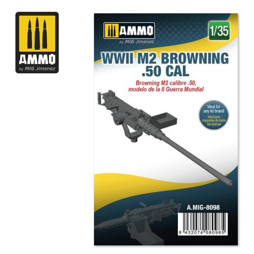 A.MIG-8098 Feljavító készlet: WWII M2 Browning 50 cal 1/35