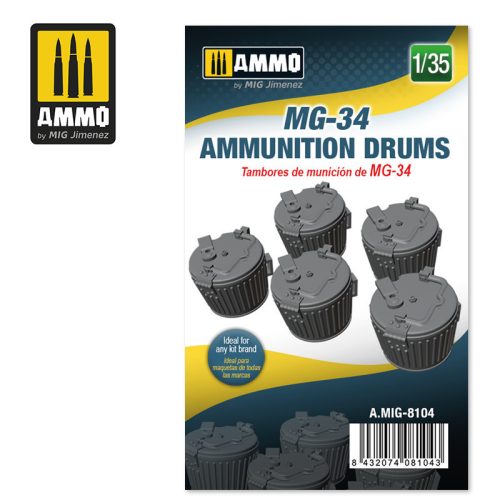 A.MIG-8104 Feljavító készlet: MG-34 Ammunition Drums 1/35