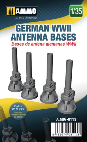 A.MIG-8113 Feljavító készlet: German WWII Antenna Bases 1/35
