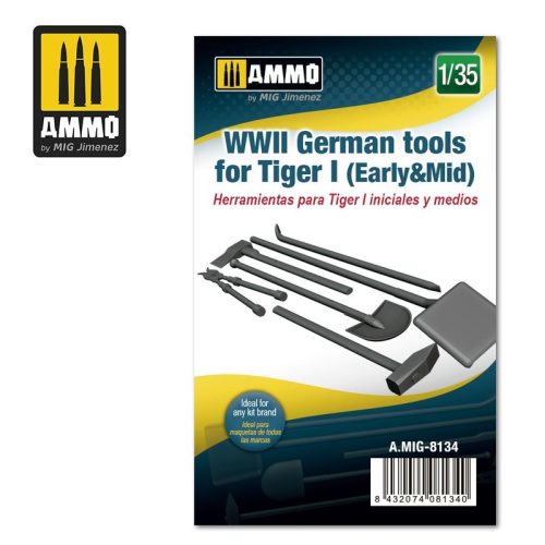 A.MIG-8134 Feljavító készlet: German Tools for Tiger I (Early & Mid) 1/35