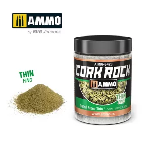   A.MIG-8428 TERRAFORM CORK ROCK Desert Stone Thin (Jar 100ml) - Homoksárga parafa őrlemény - finom