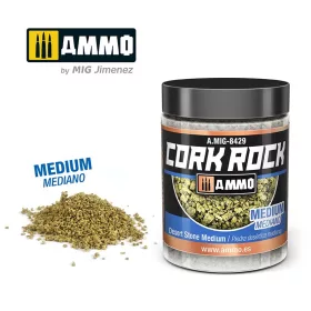   A.MIG-8429 TERRAFORM CORK ROCK Desert Stone Medium (Jar 100ml) - Homoksárga parafa őrlemény - közepes