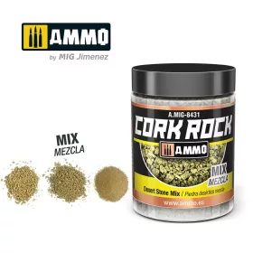   A.MIG-8431 TERRAFORM CORK ROCK Desert Stone Mix (Jar 100ml) - Homoksárga parafa őrlemény - durva