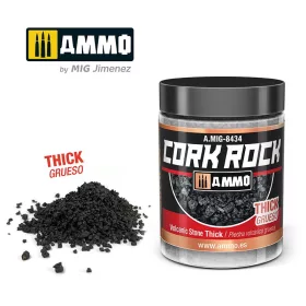  A.MIG-8434 TERRAFORM CORK ROCK Volcanic Rock Thick (Jar 100ml) - Fekete parafa őrlemény - durva