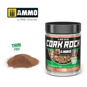   A.MIG-8436 TERRAFORM CORK ROCK Crushed Brick Thin (Jar 100ml) - Téglavörös parafa őrlemény - finom