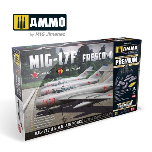 A.MIG-8512 MiG-17F / LIM-5 U.S.S.R.-G.D.R. Premium Edition repülőgép makett 1/48