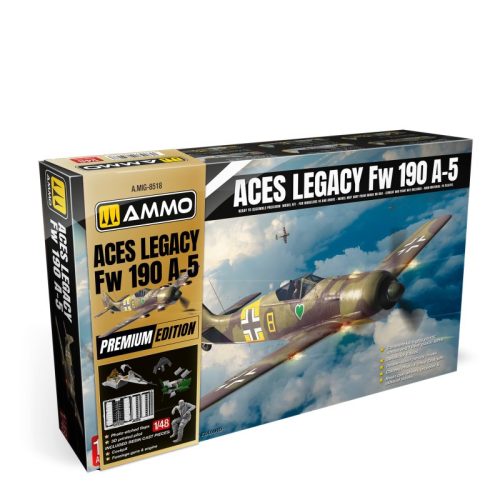 A.MIG-8518 Aces Legacy Focke Wulf 190 A-5 Premium Edition repülőgép makett 1/48
