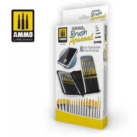  A.MIG-8580 Zárható komplett ecsettartó - AMMO Brush Arsenal - Brush Organization & Protective Storage