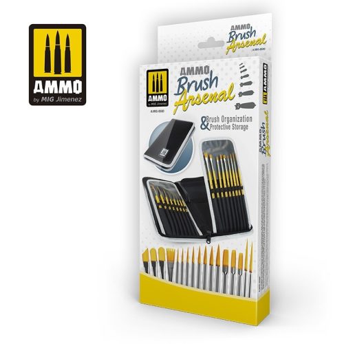 A.MIG-8580 Zárható komplett ecsettartó - AMMO Brush Arsenal - Brush Organization & Protectiv