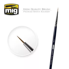   A.MIG-8600 Természetes szőrű körecset 5/0 - PREMIUM MARTA KOLINSKY ROUND BRUSH