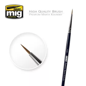   A.MIG-8601 Természetes szőrű körecset 2/0 - PREMIUM MARTA KOLINSKY ROUND BRUSH