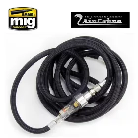   A.MIG-8657 10 foot braided air hose w/ moisture trap az AirCobra és más festékszóróhoz ~3 m légtömlő és vízleválasztó