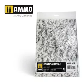   A.MIG-8772 White Marble. Round Die-cut for Bases for Wargames - Fehér Márvány, Kerek márványlapok - 2 db