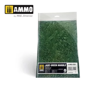   A.MIG-8781 Jade Green Marble, Round Die-cut for Bases for Wargames - Jade zöld Márvány, Kerek márványlapok - 2 db
