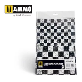   A.MIG-8782 Checkered Marble, Sheet of Marble - Sakktábla-minta Márvány, márványlapok - 2 db