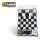A.MIG-8784 Checkered Marble. Round Die-cut for Bases for Wargames - Sakktábla-minta Márvány, Kerek márványlapok - 2 db
